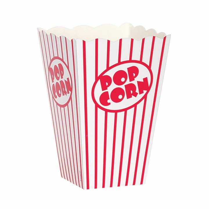 RED STRIPE POPCORN BOXES Unique Favor Bags & Boxes RED STRIPE POPCORN BOXES Bonjour Fete - Party Supplies