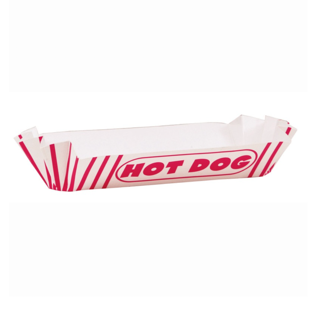HOT DOG PAPER TRAYS Unique Plates HOT DOG PAPER TRAYS Bonjour Fete - Party Supplies