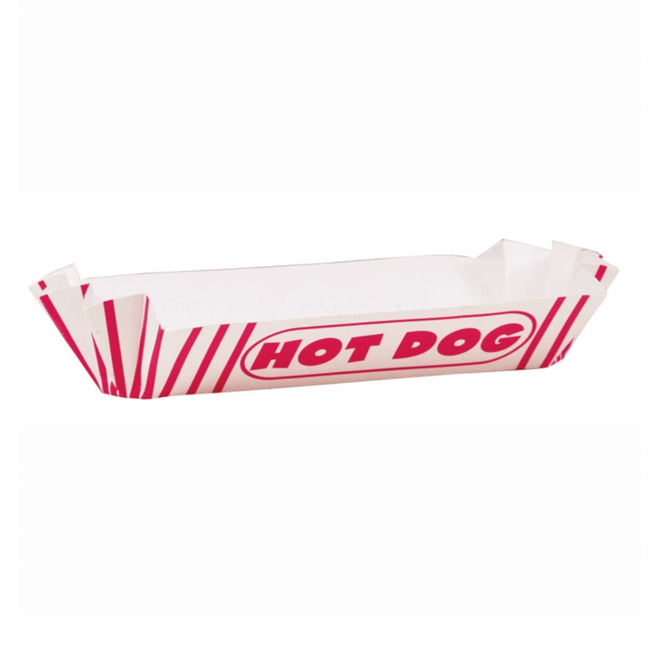 HOT DOG PAPER TRAYS Unique Plates HOT DOG PAPER TRAYS Bonjour Fete - Party Supplies