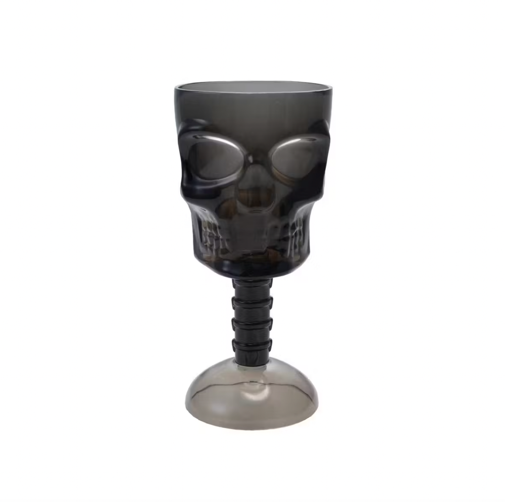 ACRYLIC SKULL CUP Creative Co-op Halloween Party Supplies STEMMED ACRYLIC SKULL CUP Bonjour Fete - Party Supplies