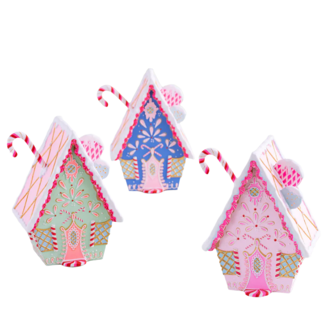 RAINBOW GINGERBREAD HOUSE BY GLITTERVILLE Glitterville Christmas Trees & Houses RAINBOW GINGERBREAD HOUSE BY GLITTERVILLE Bonjour Fete - Party Supplies
