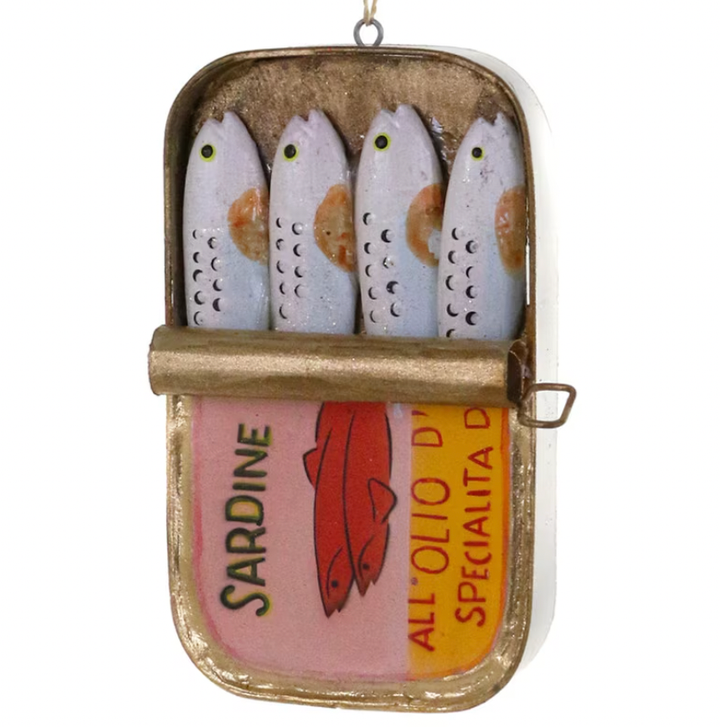 PACKAGED SARDINES ORNAMENT BY CODY FOSTER Cody Foster Co. Christmas Ornament PACKAGED SARDINES ORNAMENT BY CODY FOSTER Bonjour Fete - Party Supplies