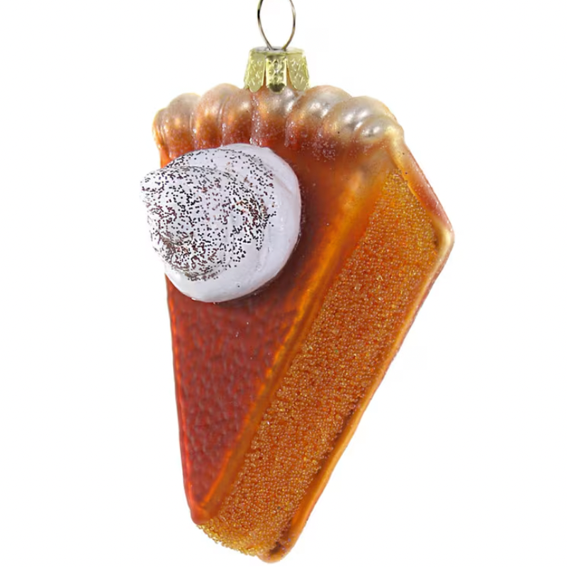 PUMPKIN PIE GLASS ORNAMENT BY CODY FOSTER Cody Foster Co. Christmas Ornament PUMPKIN PIE GLASS ORNAMENT BY CODY FOSTER Bonjour Fete - Party Supplies
