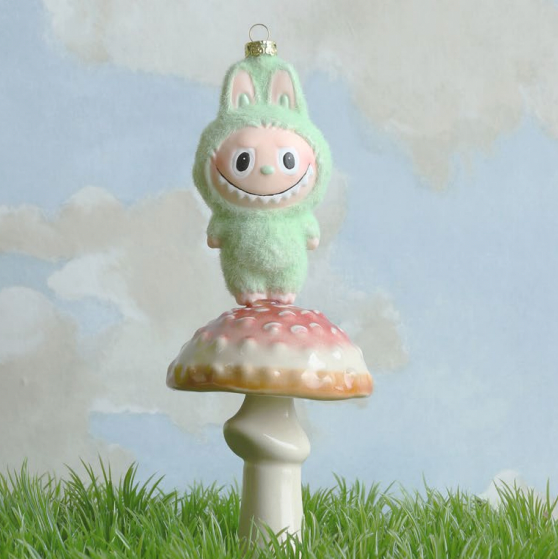 FUZZY MONSTER LABUBU GLASS ORNAMENT BY CODY FOSTER Cody Foster Co. Christmas Ornament FUZZY MONSTER LABUBU GLASS ORNAMENT BY CODY FOSTER Bonjour Fete - Party Supplies