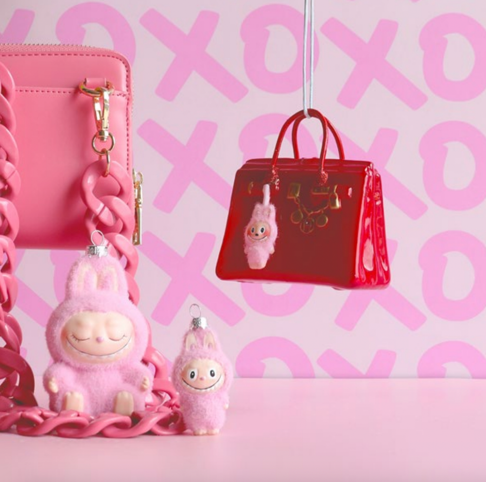 SLEEPING FUZZY MONSTER LABUBU GLASS ORNAMENT BY CODY FOSTER Cody Foster Co. Christmas Ornament SLEEPING FUZZY MONSTER LABUBU GLASS ORNAMENT BY CODY FOSTER Bonjour Fete - Party Supplies