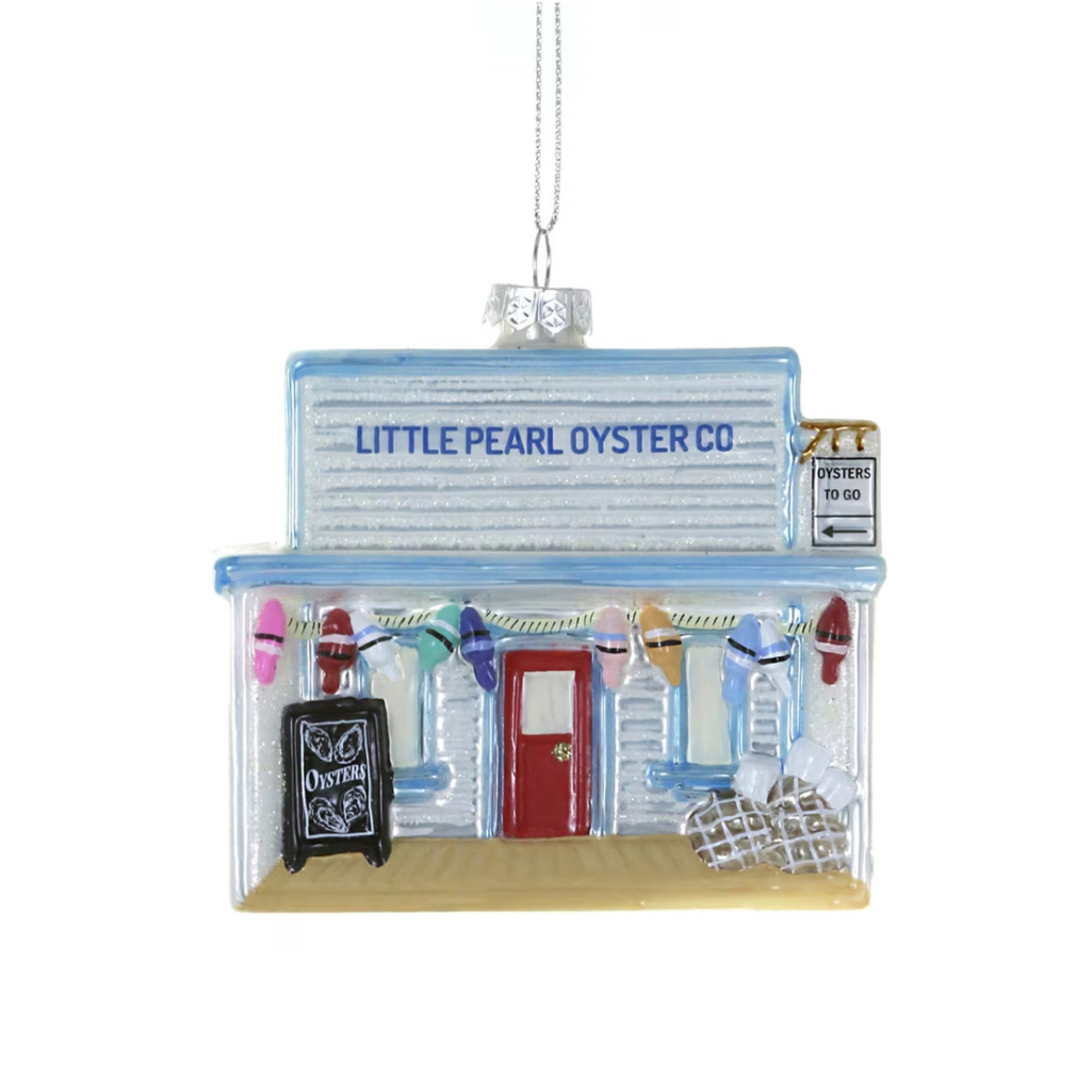 LITTLE PEARL OYSTER CO GLASS ORNAMENT BY CODY FOSTER Cody Foster Co. Christmas Ornament LITTLE PEARL OYSTER CO GLASS ORNAMENT BY CODY FOSTER Bonjour Fete - Party Supplies