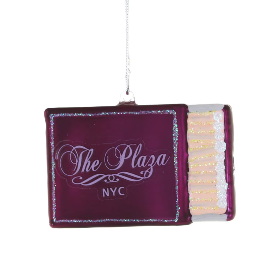 NYC HOTEL MATCHBOX GLASS ORNAMENT BY CODY FOSTER Cody Foster Co. Christmas Ornament NYC HOTEL MATCHBOX GLASS ORNAMENT BY CODY FOSTER Bonjour Fete - Party Supplies