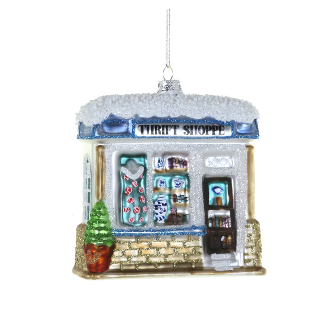THRIFT SHOP GLASS ORNAMENT BY CODY FOSTER Cody Foster Co. Christmas Ornament THRIFT SHOP GLASS ORNAMENT BY CODY FOSTER Bonjour Fete - Party Supplies