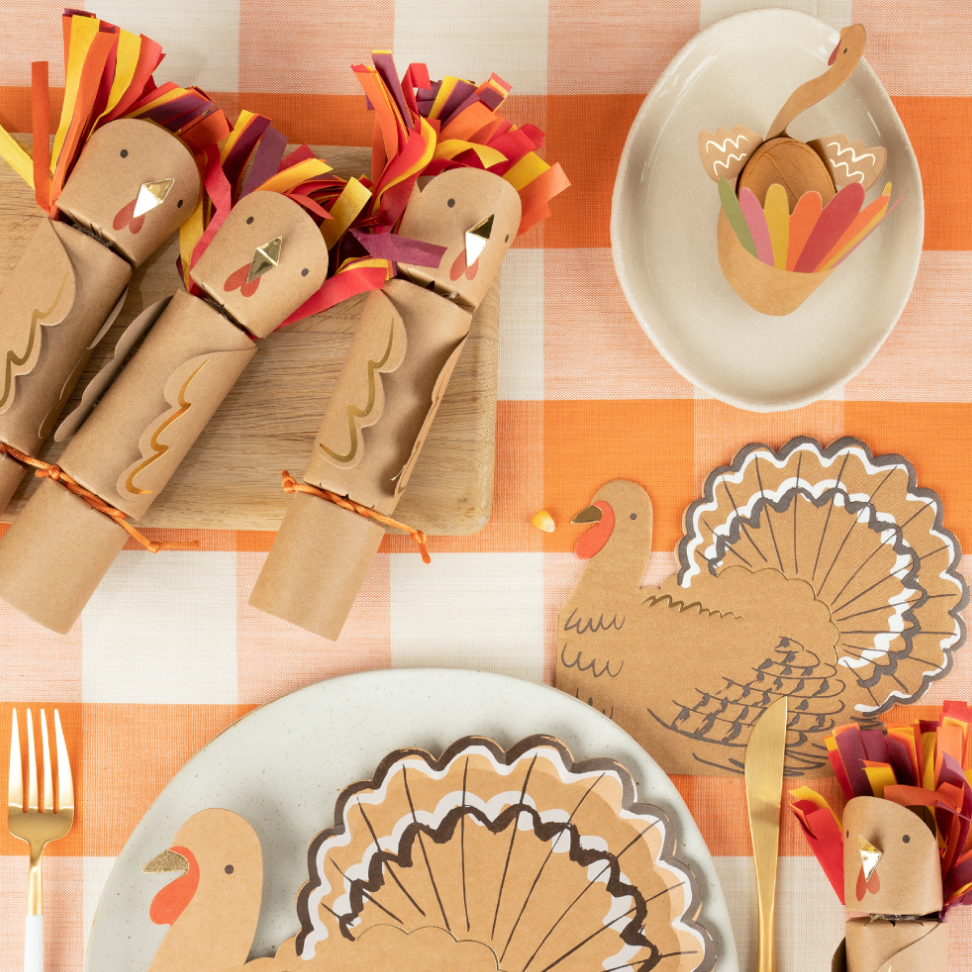 THANKSGIVING TURKEY SURPRISE BALLS Meri Meri Thanksgiving Favors & Crackers Bonjour Fete - Party Supplies