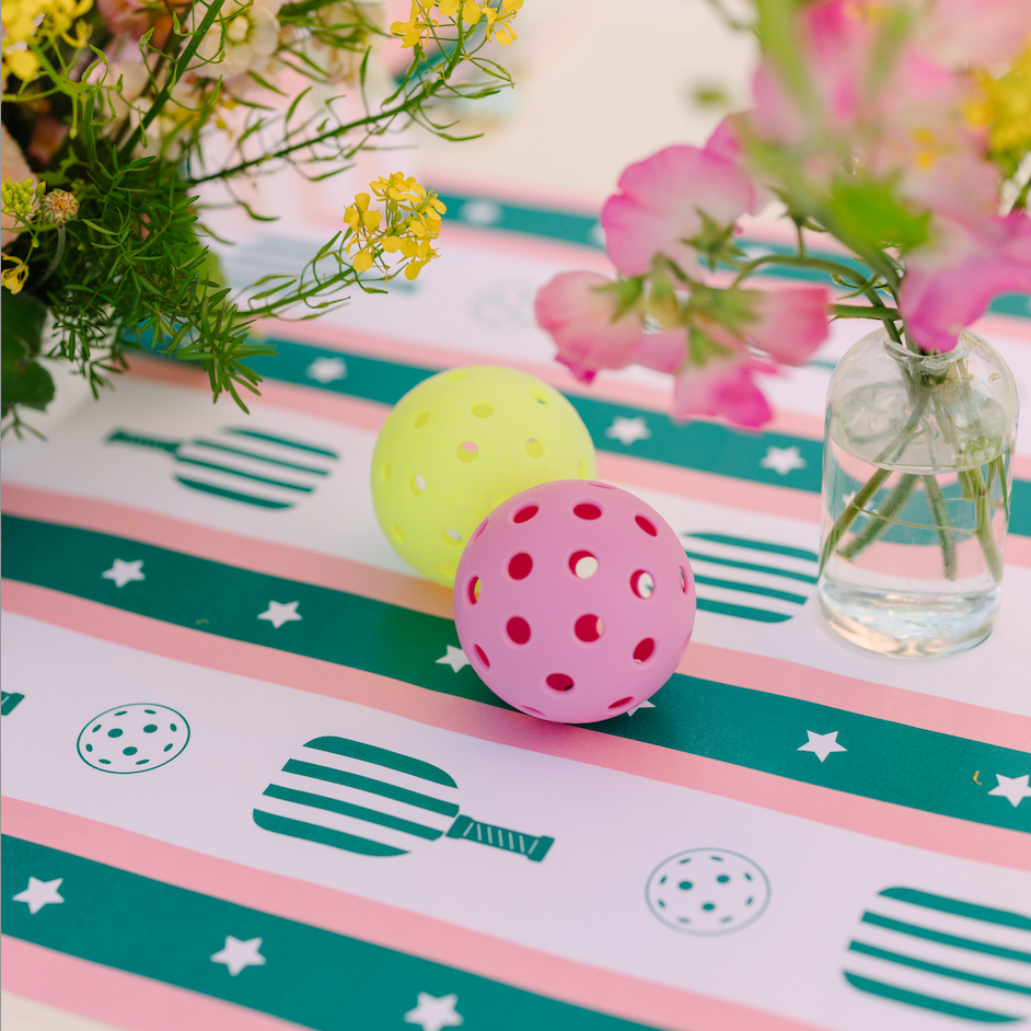 LE PICKLEBALL TABLE RUNNER Bonjour Fête Table Covers & Placemats LE PICKLEBALL TABLE RUNNER Bonjour Fete - Party Supplies