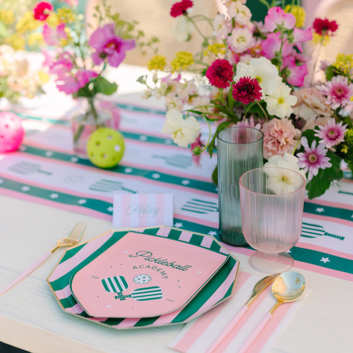 LE PICKLEBALL TABLE RUNNER Bonjour Fête Table Covers & Placemats LE PICKLEBALL TABLE RUNNER Bonjour Fete - Party Supplies