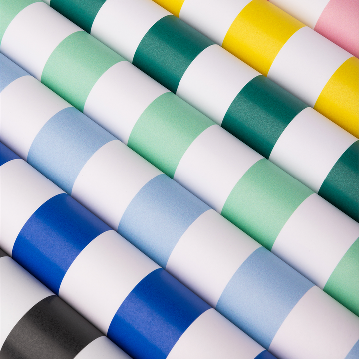 SKY BLUE SIGNATURE CABANA STRIPE TABLE RUNNER Bonjour Fête Table Covers & Placemats SKY BLUE SIGNATURE CABANA STRIPE TABLE RUNNER Bonjour Fete - Party Supplies