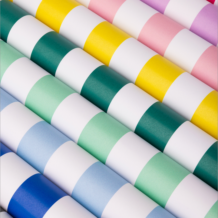 EMERALD GREEN SIGNATURE CABANA STRIPE TABLE RUNNER Bonjour Fête Table Covers & Placemats EMERALD GREEN SIGNATURE CABANA STRIPE TABLE RUNNER Bonjour Fete - Party Supplies