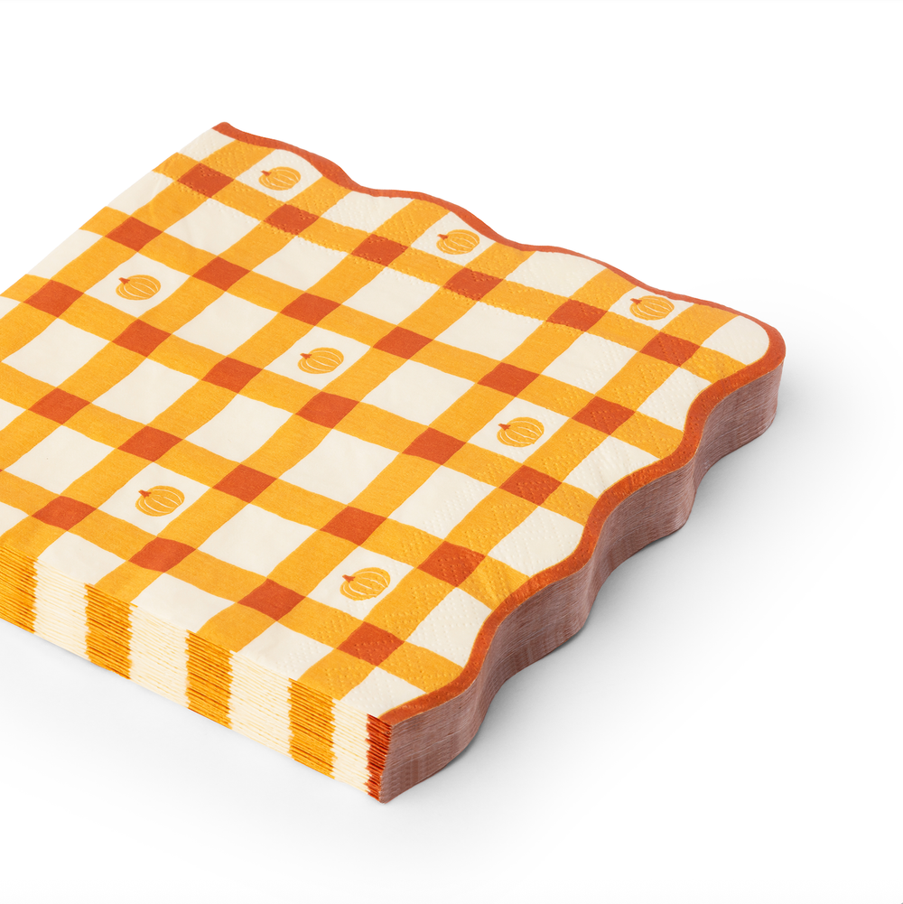 ELEGANT FALL PLAID DINNER NAPKINS Bonjour Fete Napkins ELEGANT FALL PLAID DINNER NAPKINS Bonjour Fete - Party Supplies