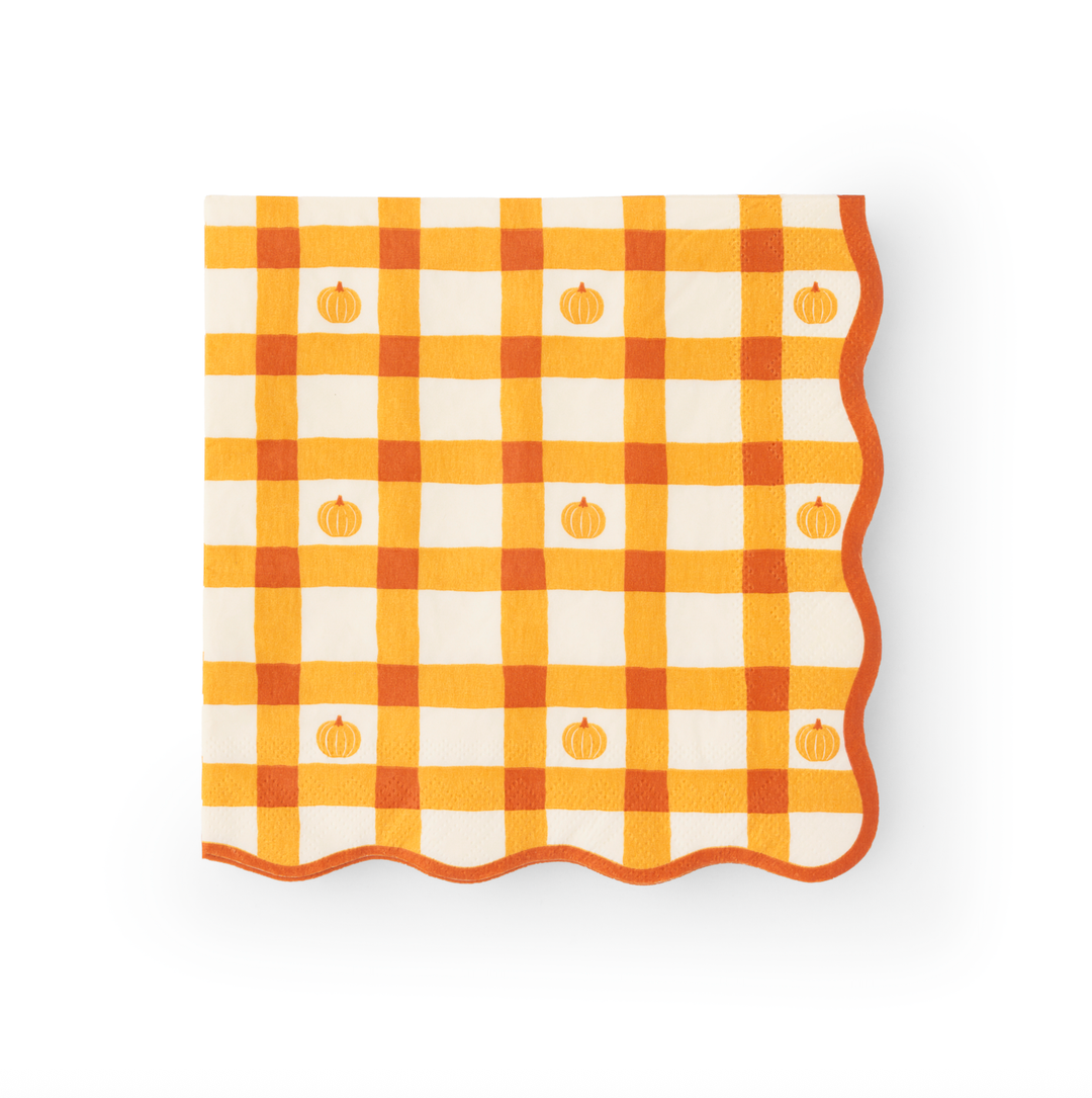 ELEGANT FALL PLAID DINNER NAPKINS Bonjour Fete Napkins ELEGANT FALL PLAID DINNER NAPKINS Bonjour Fete - Party Supplies