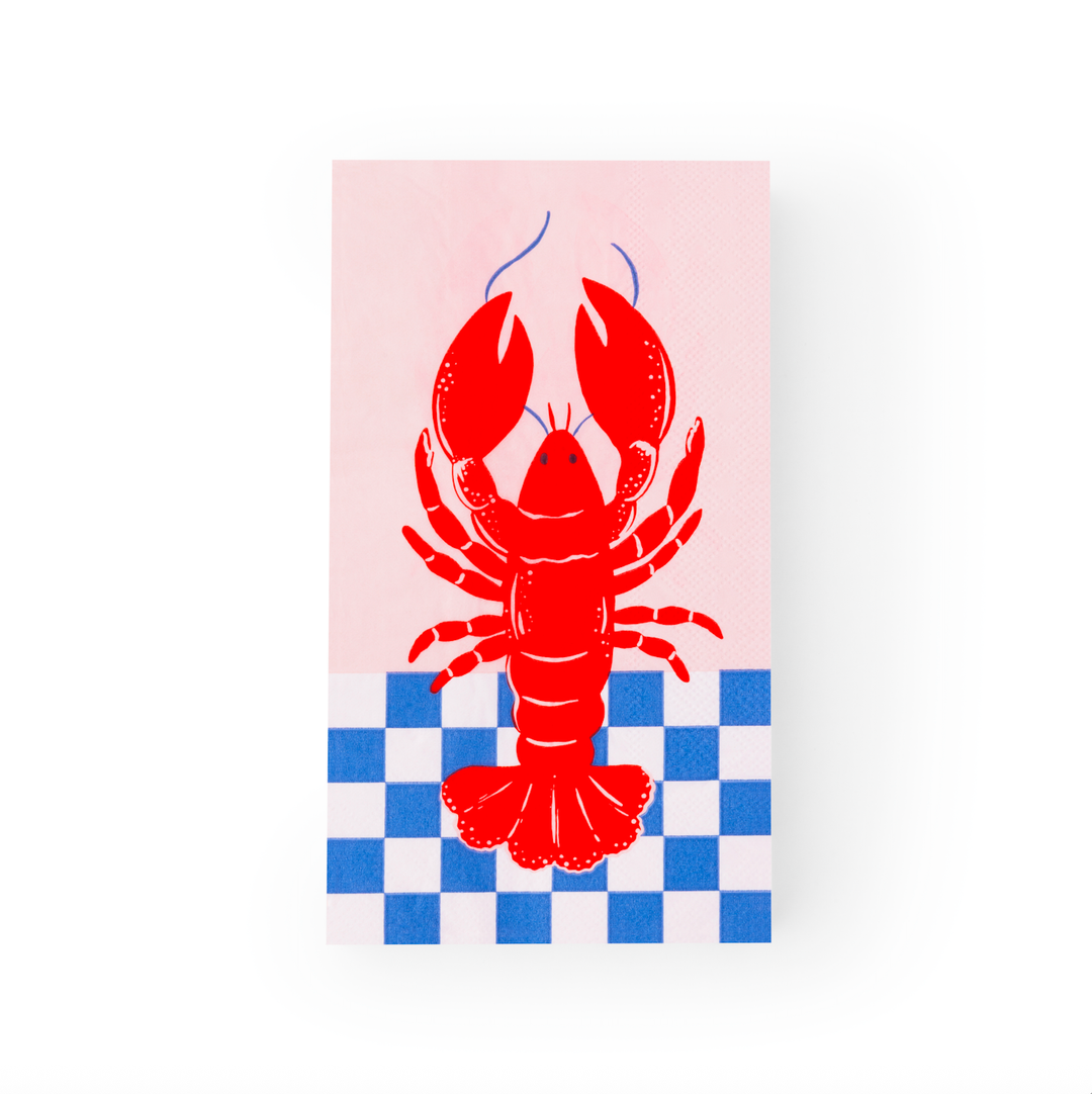 LE LOBSTER GUEST TOWELS Bonjour Fete Napkins LE LOBSTER GUEST TOWELS Bonjour Fete - Party Supplies