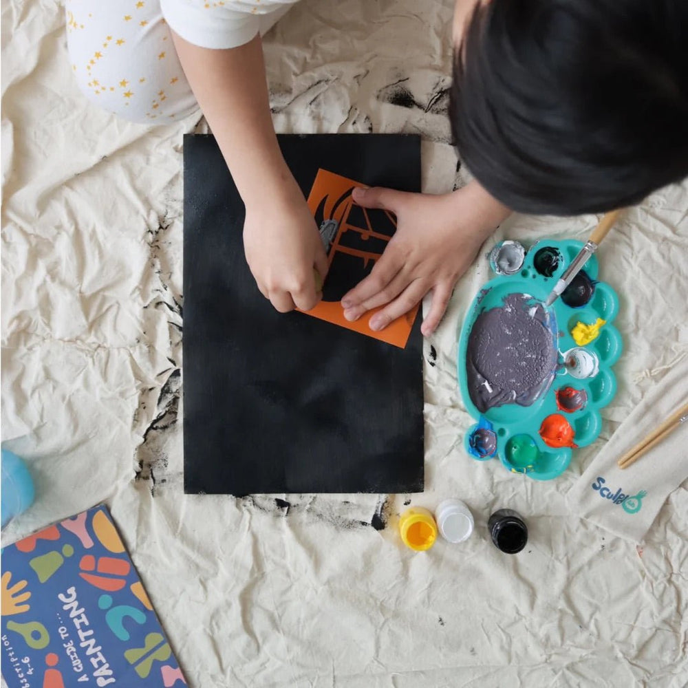 Sculpd kids art kit for painting, sold in two age ranges