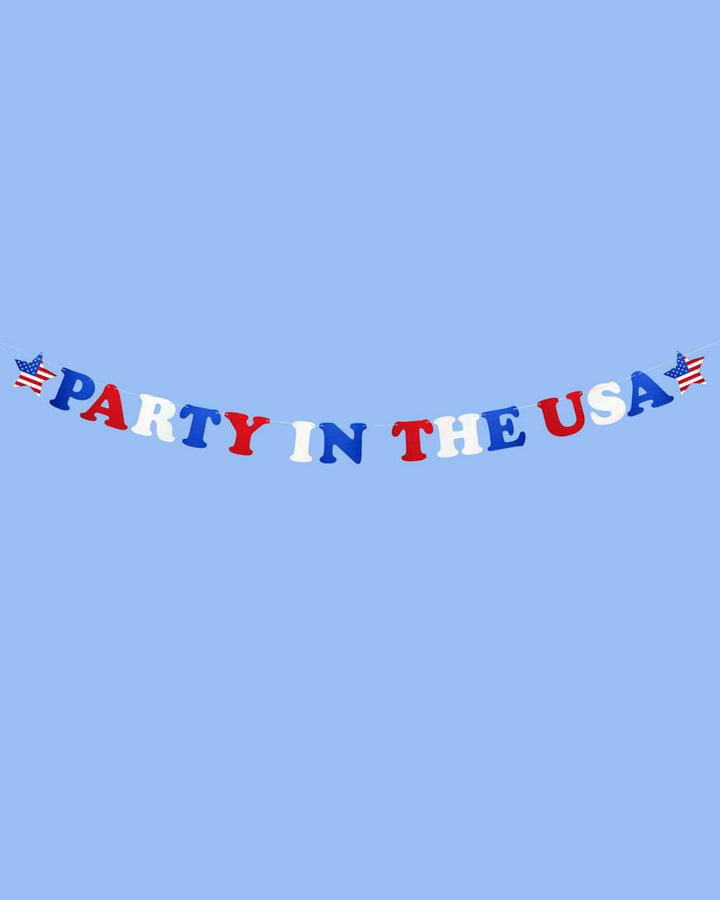 PARTY IN THE USA BANNER xo, Fetti Banners PARTY IN THE USA BANNER Bonjour Fete - Party Supplies