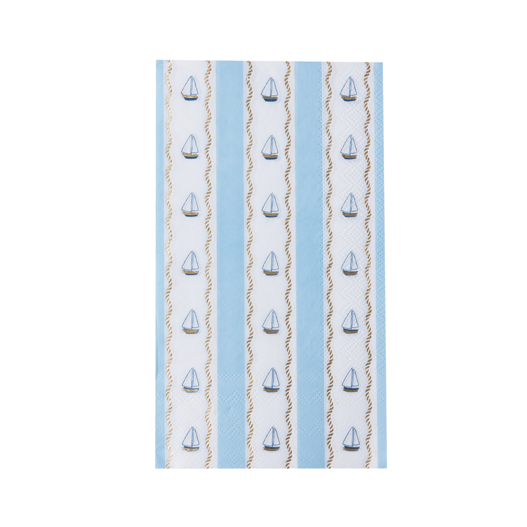 Blue Sailing Costal Stripe Napkin- Bonjour Fete Party Supplies