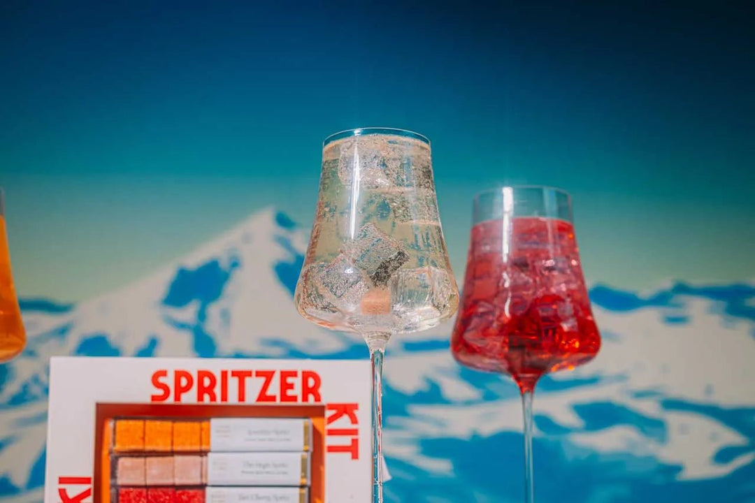 Sparkling aperitivo spritz in a glass with citrus