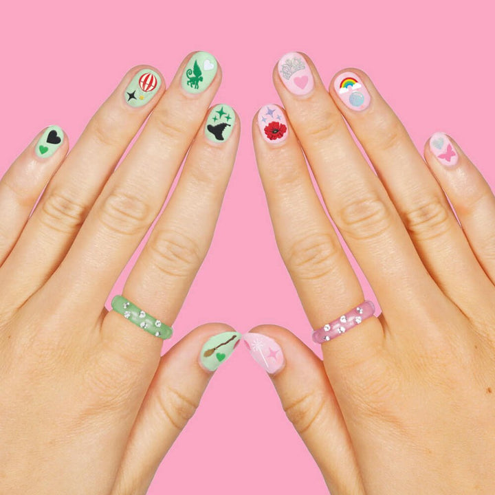 Emerald City Nail Stickers - 604 adhesive nail stickers xo, Fetti xo, Fetti Collective Emerald City Nail Stickers - 604 adhesive nail stickers Bonjour Fete - Party Supplies