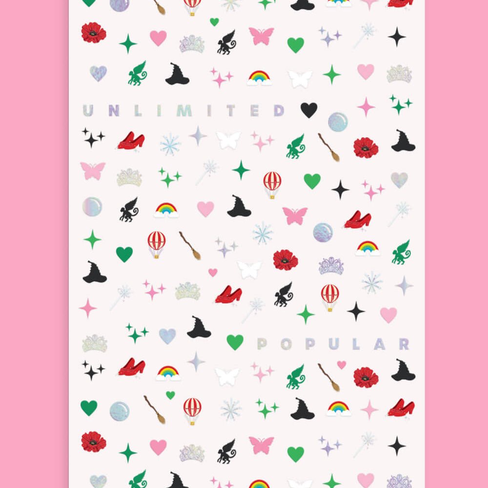 Emerald City Nail Stickers - 604 adhesive nail stickers xo, Fetti xo, Fetti Collective Emerald City Nail Stickers - 604 adhesive nail stickers Bonjour Fete - Party Supplies