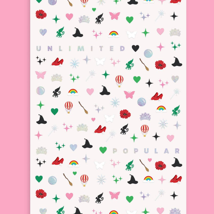 Emerald City Nail Stickers - 604 adhesive nail stickers xo, Fetti xo, Fetti Collective Emerald City Nail Stickers - 604 adhesive nail stickers Bonjour Fete - Party Supplies