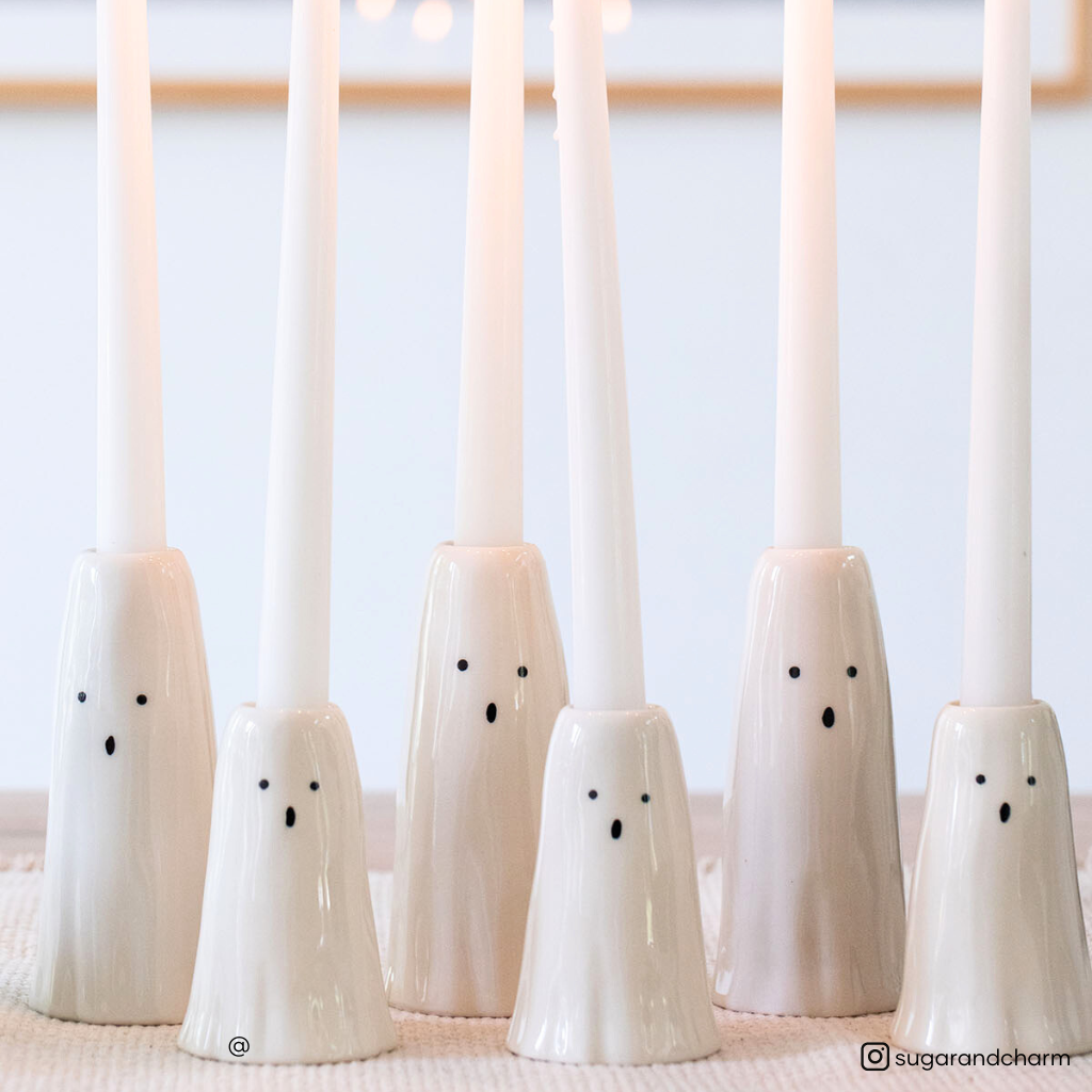 PHANTOM GHOST CANDLESTICK HOLDER Accent Decor Halloween Home Decor Bonjour Fete - Party Supplies