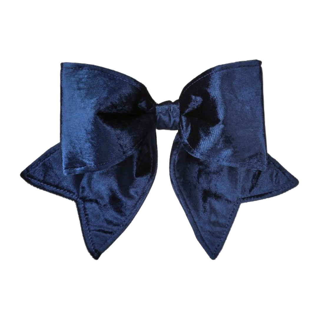 BLUE OUTDOOR VELVET UV BOW Regency International Ribbon & Twine BLUE OUTDOOR VELVET UV BOW Bonjour Fete - Party Supplies