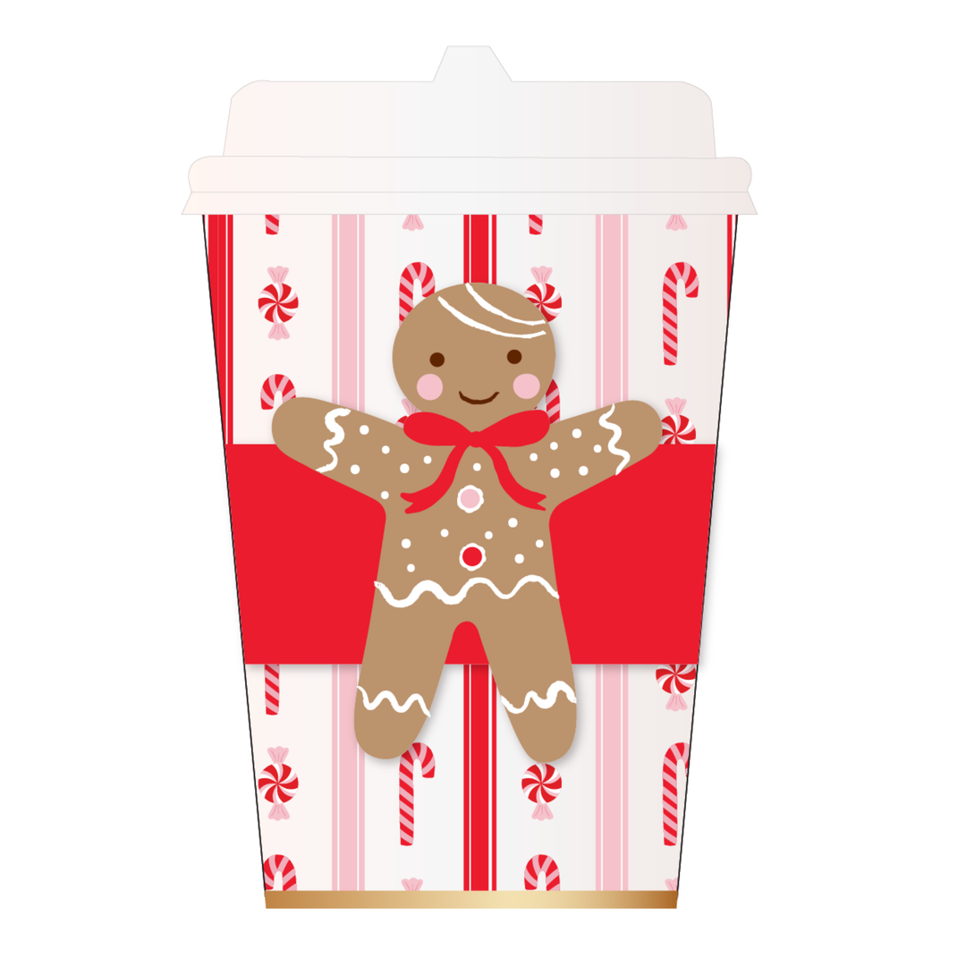 SWEET GINGERBREAD HOT CUPS Bonjour Fete Cups SWEET GINGERBREAD HOT CUPS Bonjour Fete - Party Supplies