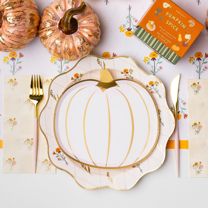 FANCY BLUSH PINK AND GOLD CUTLERY Sophistiplate Not on Sale FANCY BLUSH PINK AND GOLD CUTLERY Bonjour Fete - Party Supplies