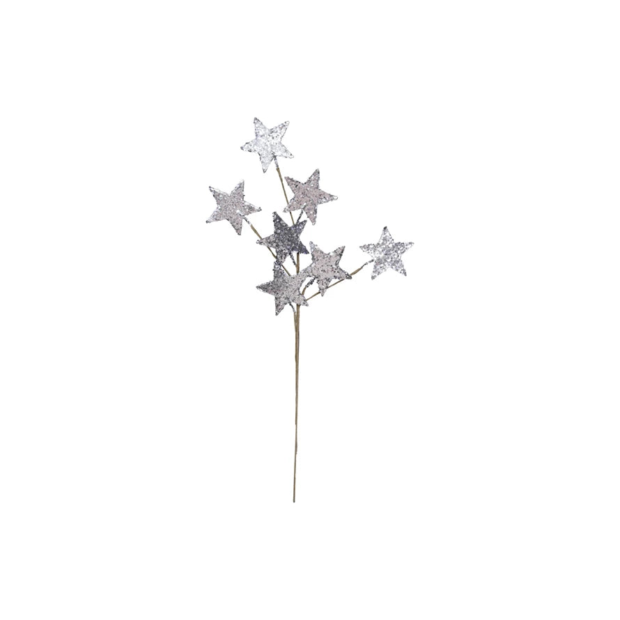 GLITTER STAR SPRAY Creative Co-op Silver GLITTER STAR SPRAY Bonjour Fete - Party Supplies