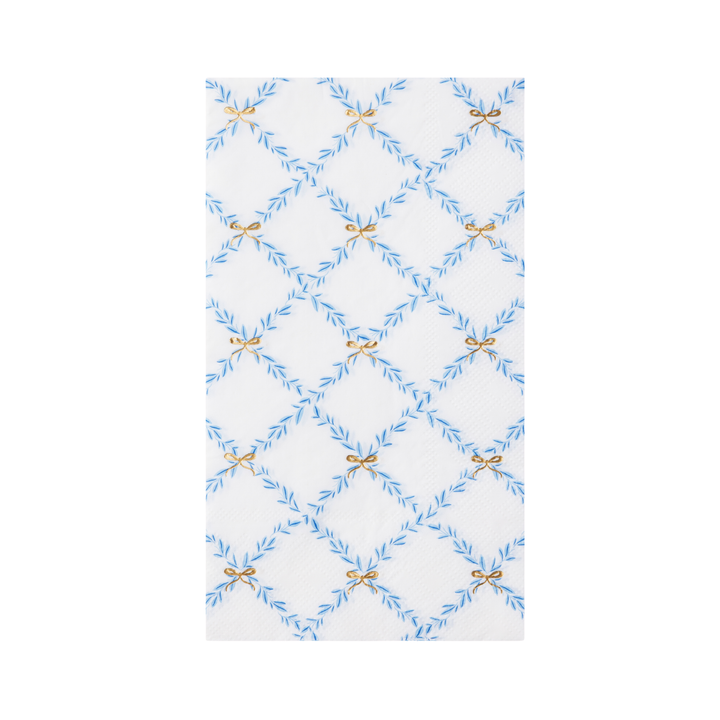 SKY BLUE TRELLIS GUEST TOWELS Bonjour Fete Napkins SKY BLUE TRELLIS GUEST TOWELS Bonjour Fete - Party Supplies
