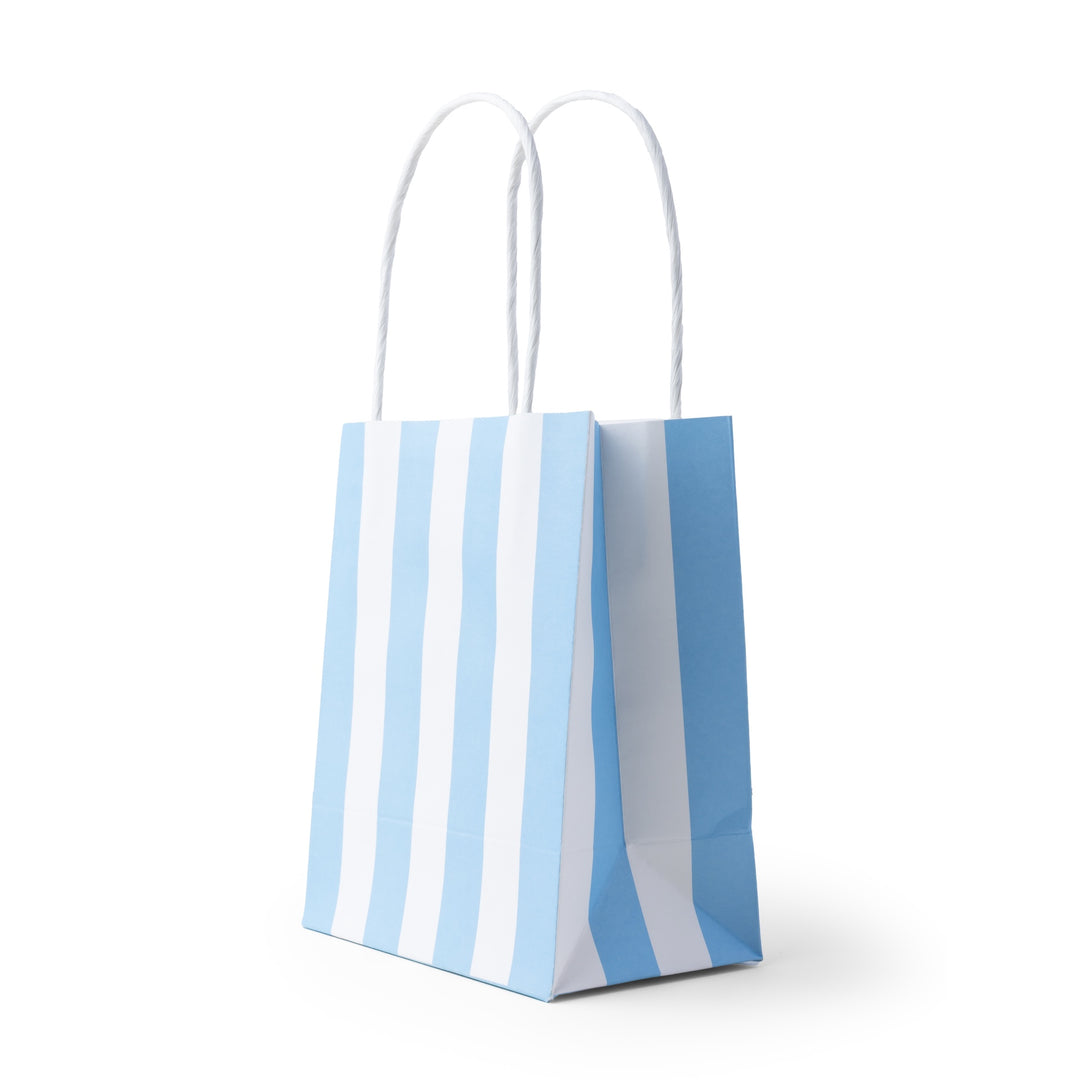 Blue Striped Party Favor Bag for Bday Party