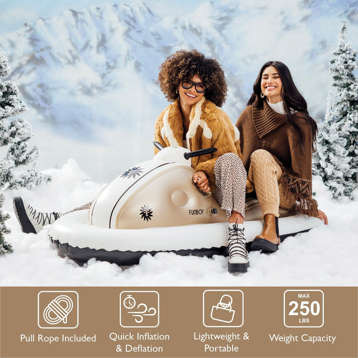 Metallic Champagne Snowmobile Sled Funboy Snow Sleds Bonjour Fete - Party Supplies