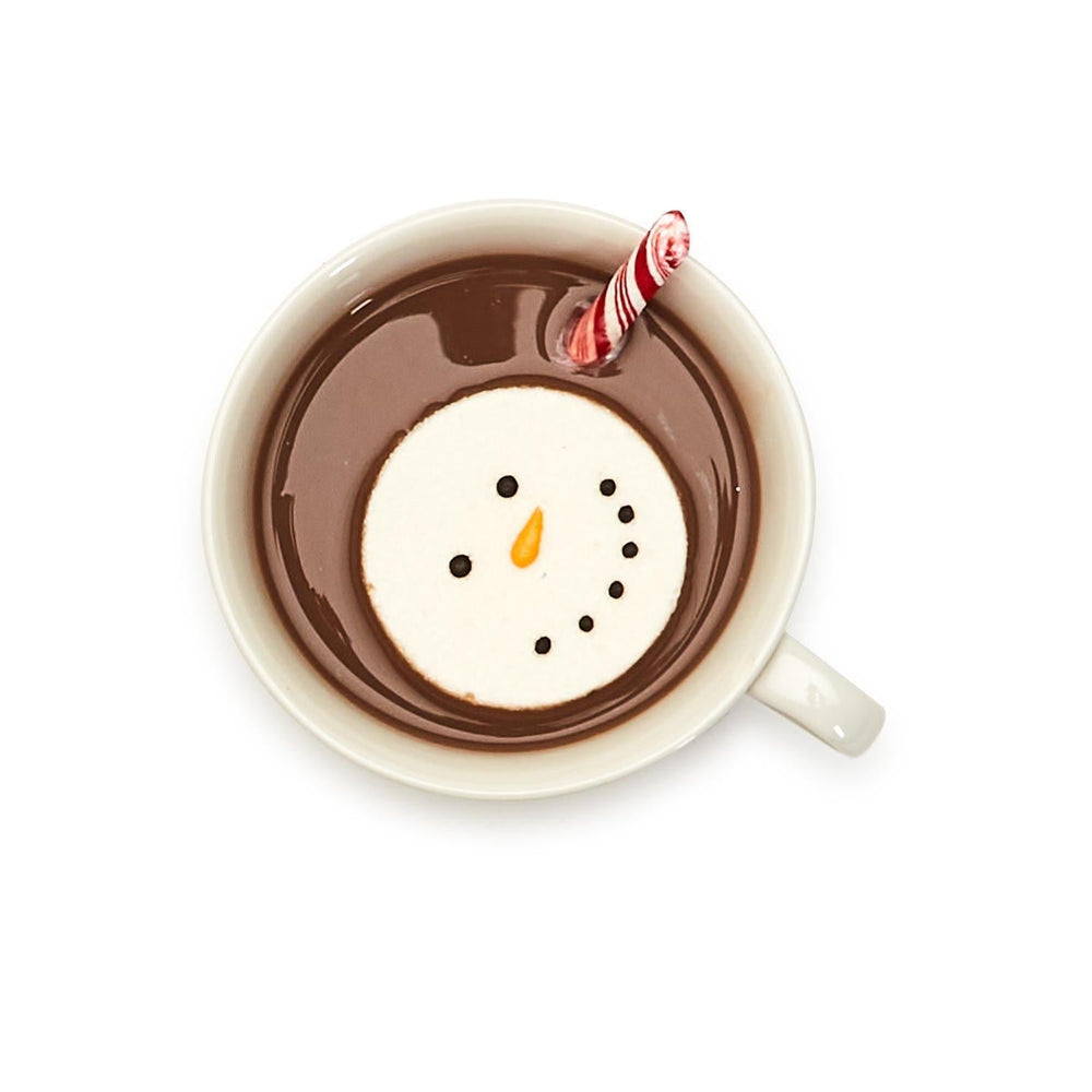 SNOWMAN COCOA SET Two's Company Bonjour Fete - Party Supplies