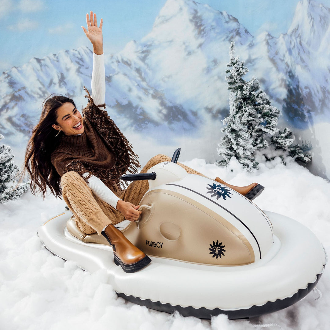 Metallic Champagne Snowmobile Sled Funboy Snow Sleds Bonjour Fete - Party Supplies