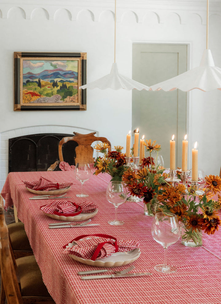 SOHO - Red Tablecloth Heather Taylor Home SOHO - Red Tablecloth Bonjour Fete - Party Supplies