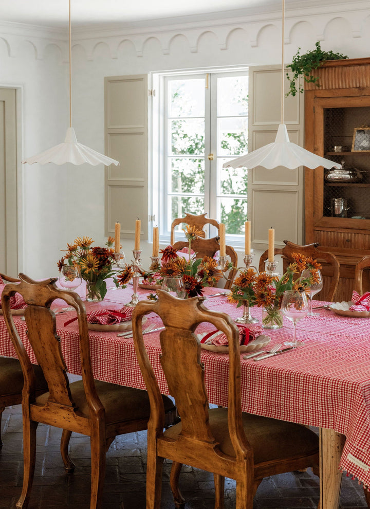 SOHO - Red Tablecloth Heather Taylor Home SOHO - Red Tablecloth Bonjour Fete - Party Supplies