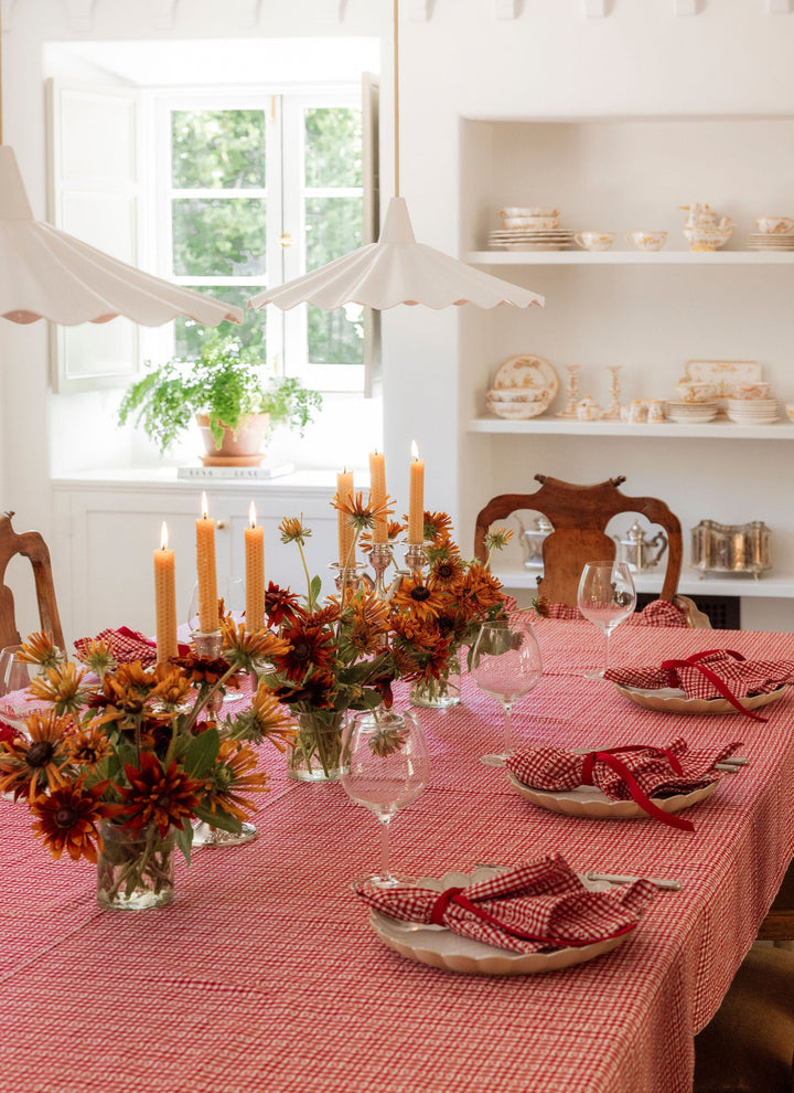 SOHO - Red Tablecloth Heather Taylor Home SOHO - Red Tablecloth Bonjour Fete - Party Supplies