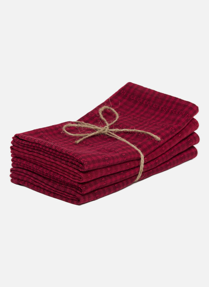 SOHO - Two Toned Bordeaux Napkins Heather Taylor Home simple SOHO - Two Toned Bordeaux Napkins Bonjour Fete - Party Supplies