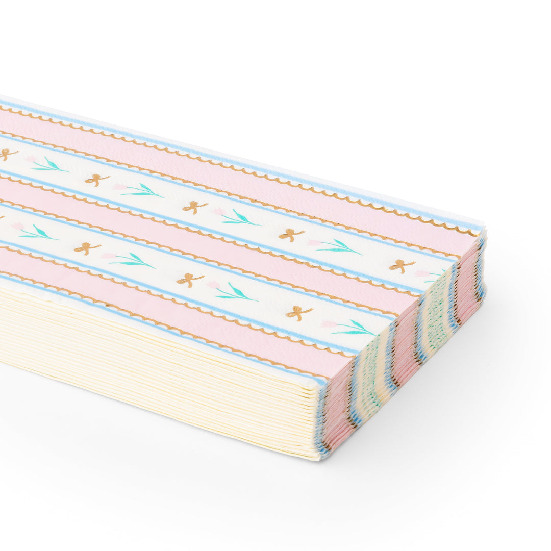 SPRING TULIP GUEST TOWELS Bonjour Fete Garlands & Banners SPRING TULIP GUEST TOWELS Bonjour Fete - Party Supplies