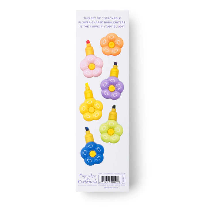 STACKING FLOWER SHAPED HIGHLIGHTERS - Bonjour Fête 