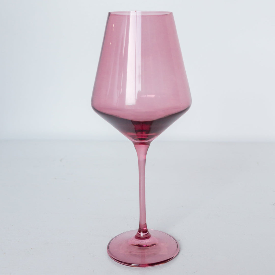 Estelle Colored Wine Stemware - Set of 6 {Rose} Estelle Colored Glass glassware Estelle Colored Wine Stemware - Set of 6 {Rose} Bonjour Fete - Party Supplies