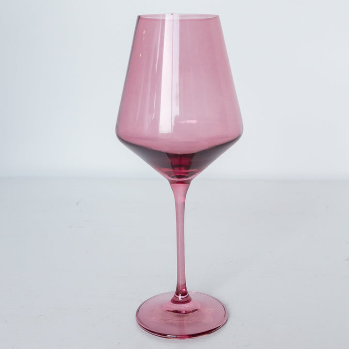 Estelle Colored Wine Stemware - Set of 6 {Rose} Estelle Colored Glass glassware Estelle Colored Wine Stemware - Set of 6 {Rose} Bonjour Fete - Party Supplies