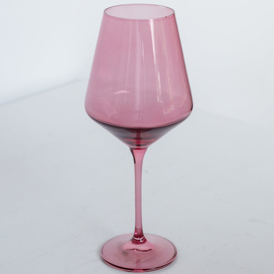 Estelle Colored Wine Stemware - Set of 6 {Rose} Estelle Colored Glass glassware Estelle Colored Wine Stemware - Set of 6 {Rose} Bonjour Fete - Party Supplies