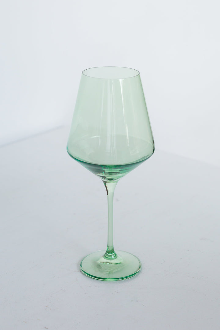 Estelle Colored Wine Stemware - Set of 6 {Mint Green}