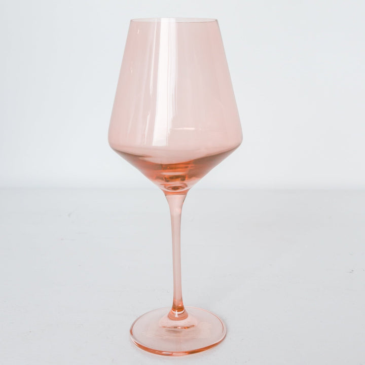 Estelle Colored Wine Stemware - Set of 6 {Blush Pink} Estelle Colored Glass glassware Estelle Colored Wine Stemware - Set of 6 {Blush Pink} Bonjour Fete - Party Supplies