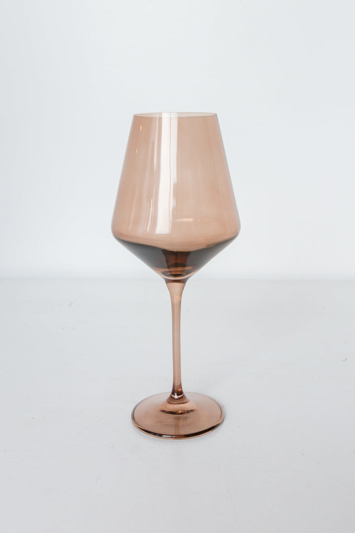 Estelle Colored Wine Stemware - Set of 6 {Mocha Mousse (Our Amber Smoke)}