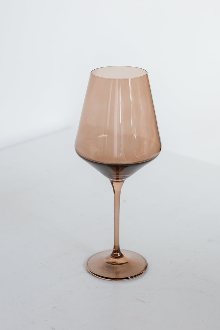 Estelle Colored Wine Stemware - Set of 6 {Mocha Mousse (Our Amber Smoke)}